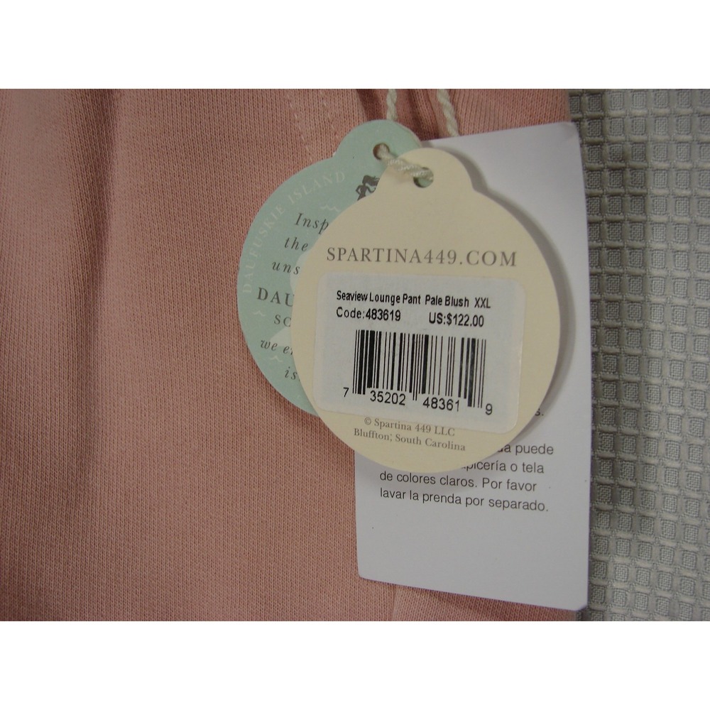 New Spartina 449 Pale Blush Pink Seaview Lounge Pull On Pants Womens XXL - Picture 3 of 11
